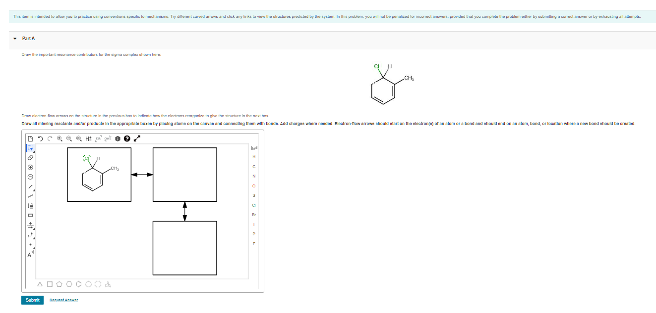  Draw the important resonance contributors for the sigrma complex shown here