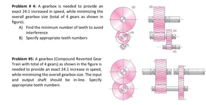 4 and 5 Problem \# 4: A gearbox is needed to provide