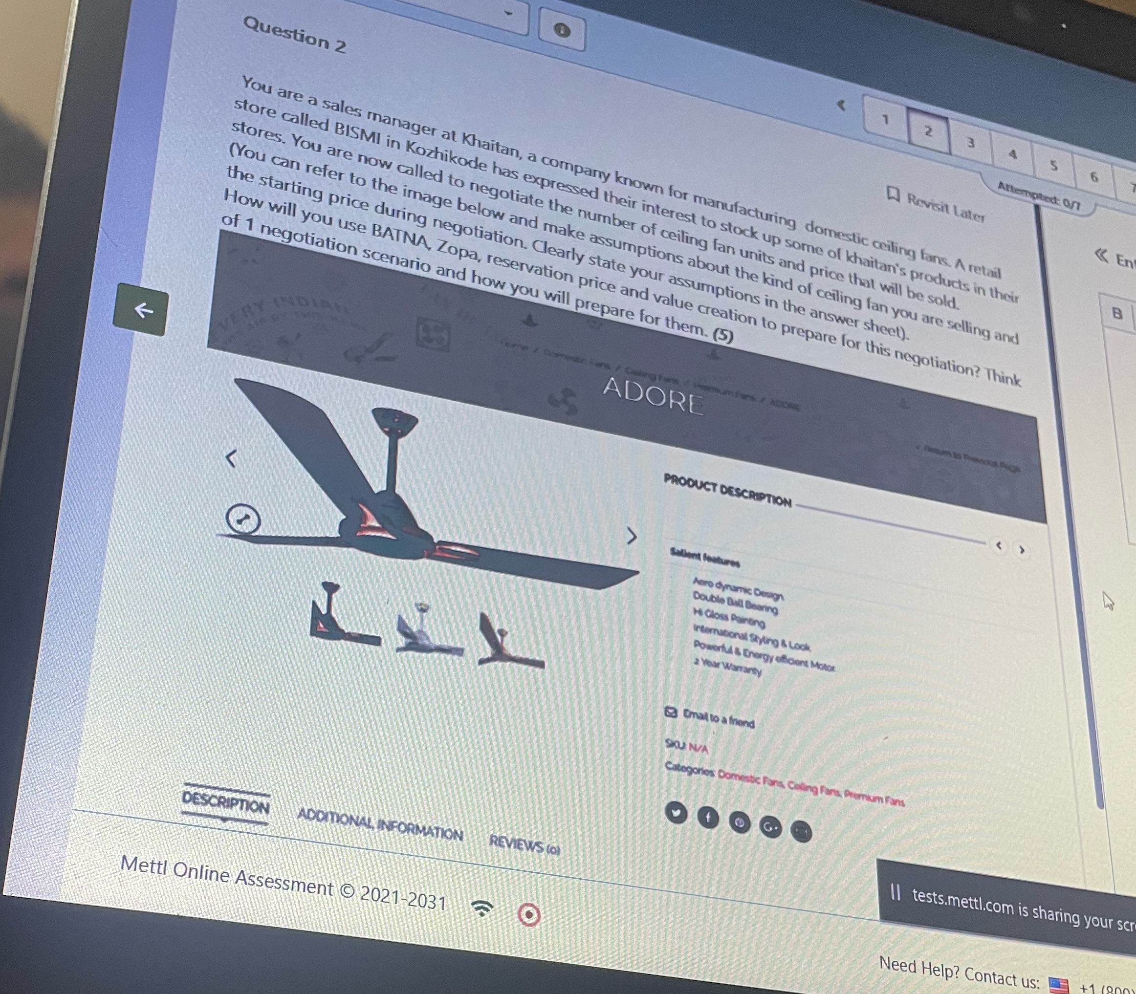  2 3 4 5 6 Question 2 Attempted: off A Revisit