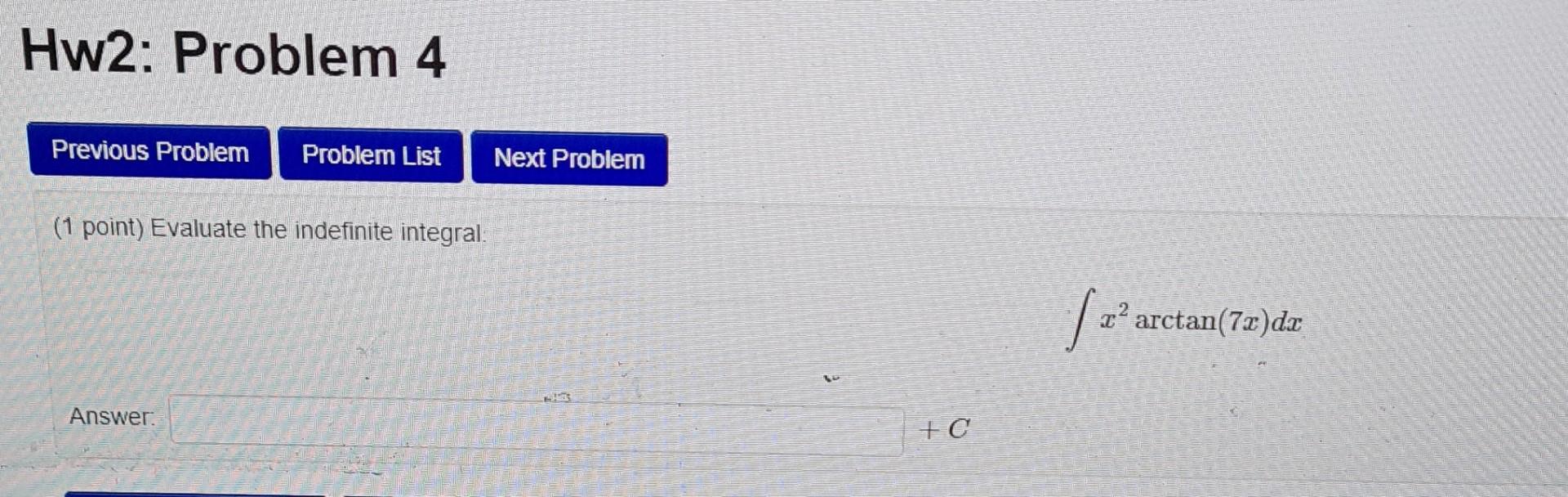  Hw2: Problem 4 Previous Problem Problem List Next Problem (1 point)