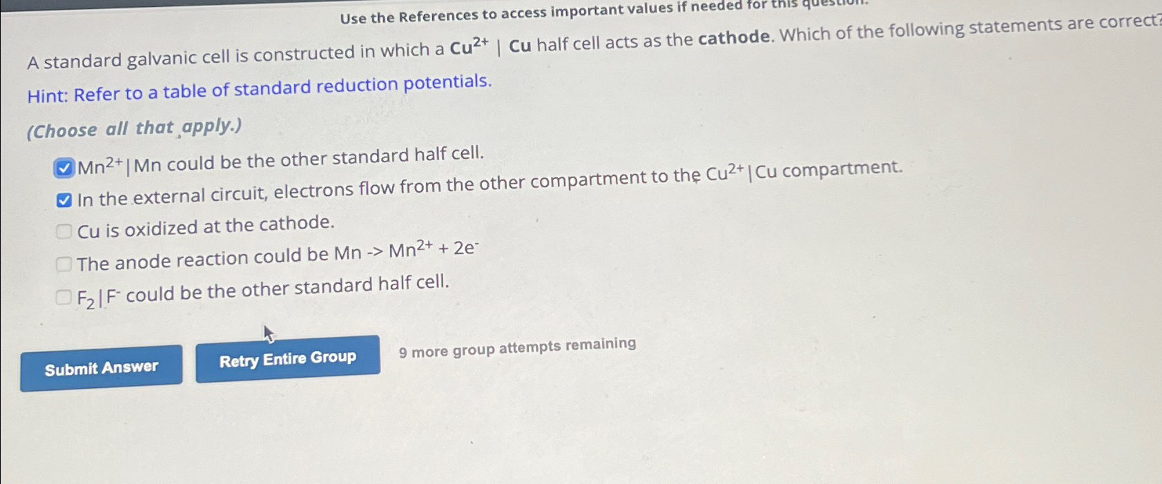  Use the References to access important values if needed for this