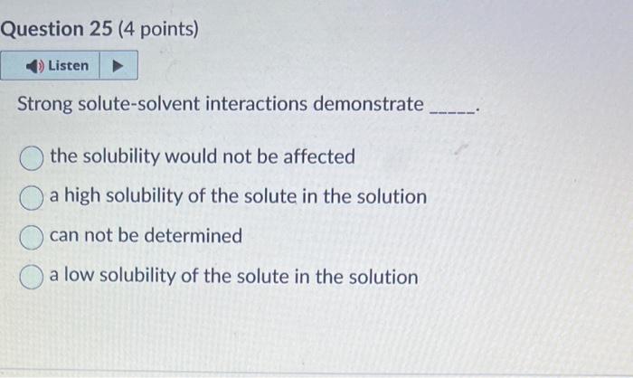  Strong solute-solvent interactions demonstrate the solubility would not be affected a