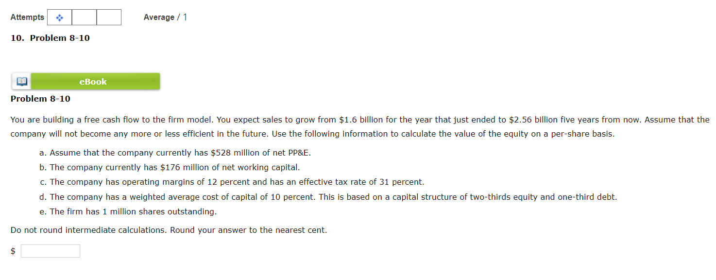  Attempts .1. I Average 1' 1 10. Problem 810 Problem 810
