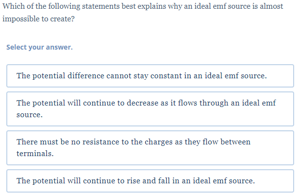 a potential difference that brings about a rise in electric current. Which