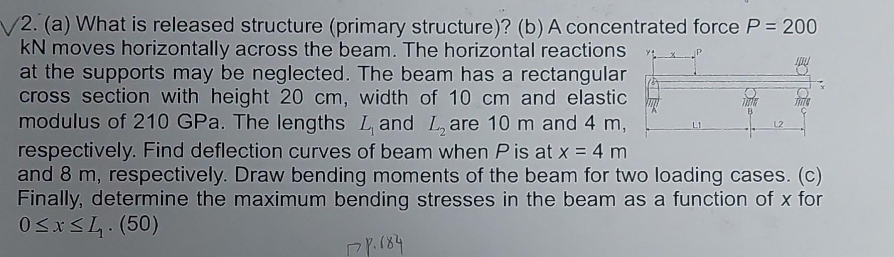  2. (a) What is released structure (primary structure)? (b) A concentrated
