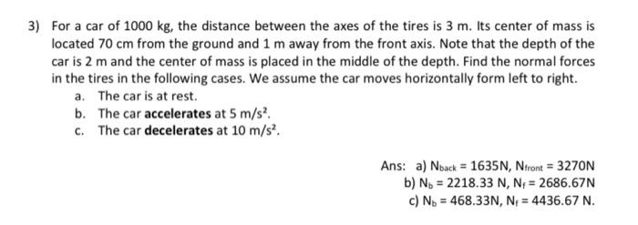 help me pls with these 3 qst 3) For a car of