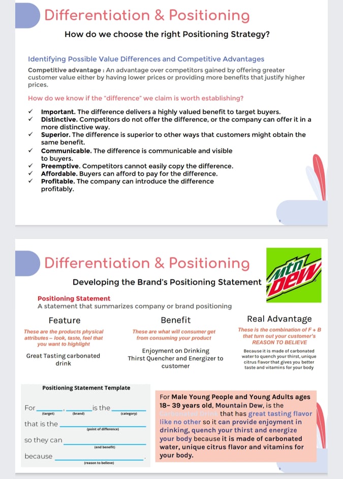  Differentiation & Positioning How do we choose the right Positioning Strategy?