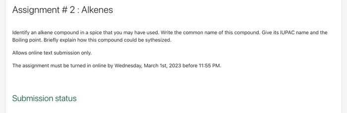 alkene compound in a spice that you may have used. Write the