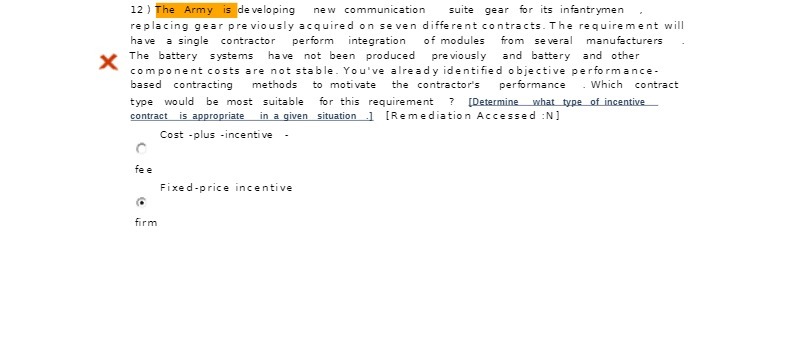  12 ) The Army is developing new communication suite gear for