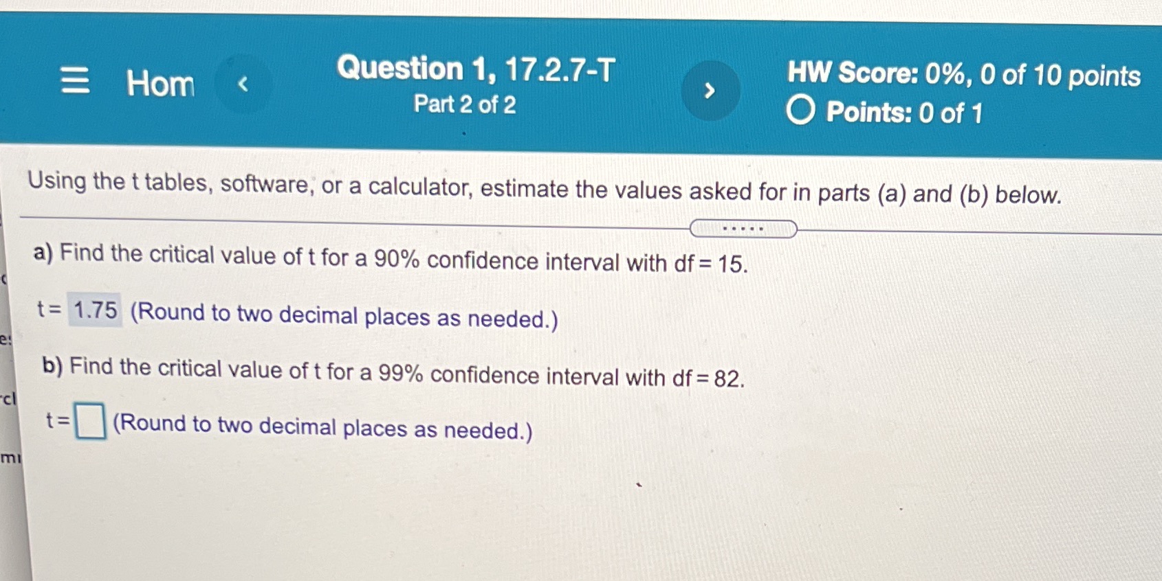The answer to question b and how it could be worked on