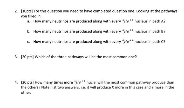 To work out how four 1H+fuse into one 4He++you can use the