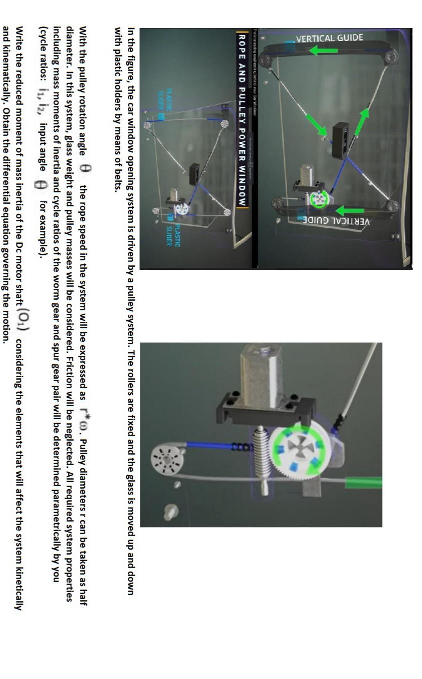  In the figure, the car window opening system is driven by