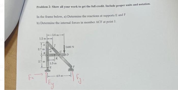  Problem 2: Show all your work to get the full credit.