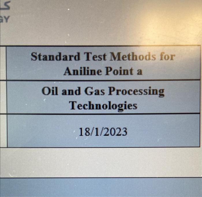 write a theory about Standard test Methods for Aniline point a ,