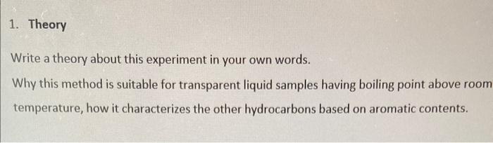 Equipment Description 1. we prepare the sample, we use graduated cylinder to