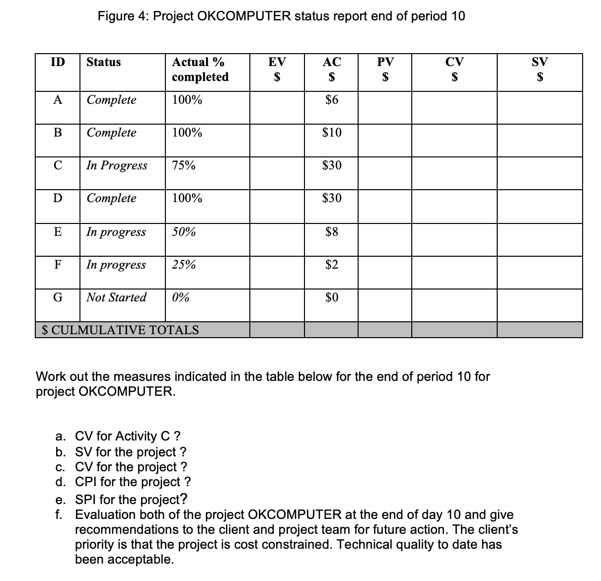 you have just received new information at the end of period 10.