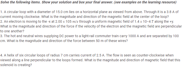 Answer the following word problems with complete solution. USE GRESA method. Solve