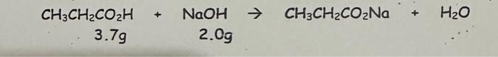  For the following reaction: a. Identify the limiting reactant. b. Calculate