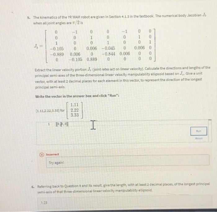 6Q is correct 1.23 so Q5 could you please solve it. The