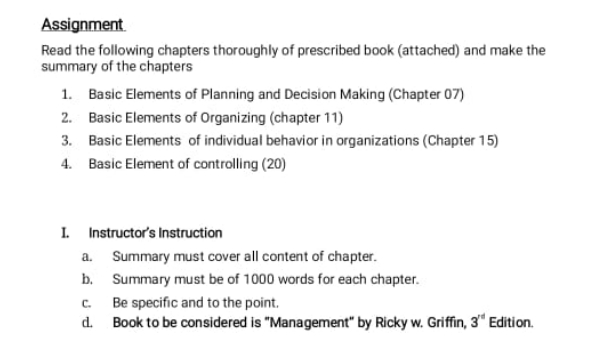 complete the given task by using below mentioned book. Assignment Read the