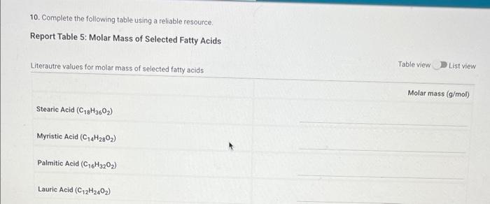 please Help, I will give a good review. 10. Complete the following