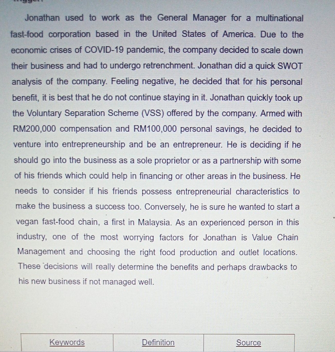 need to find keywords, definition, and source for this trigger Jonathan used