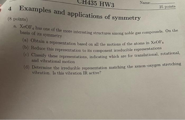 the irreducible representations are mutually orthogonal 4 Examples and applications of symmetry
