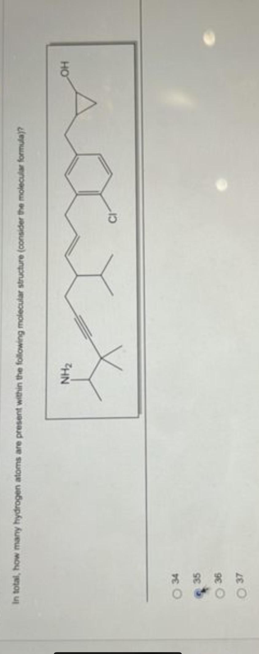  How many hydrogens are in this compound? 