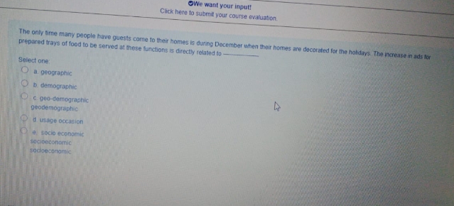 solve this @We want your input! Click here to submit your course