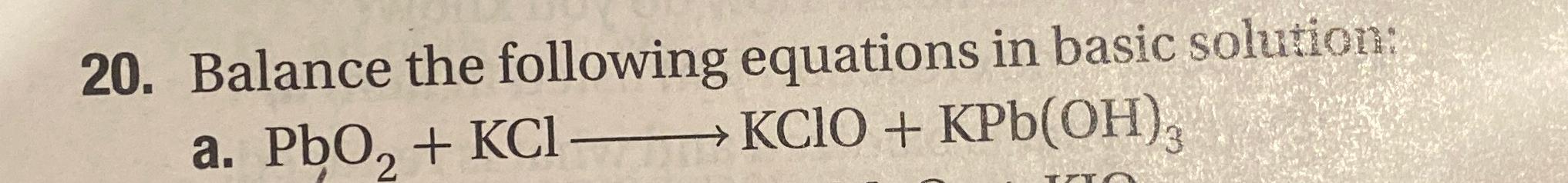  Solve using half-reaction method to balance 