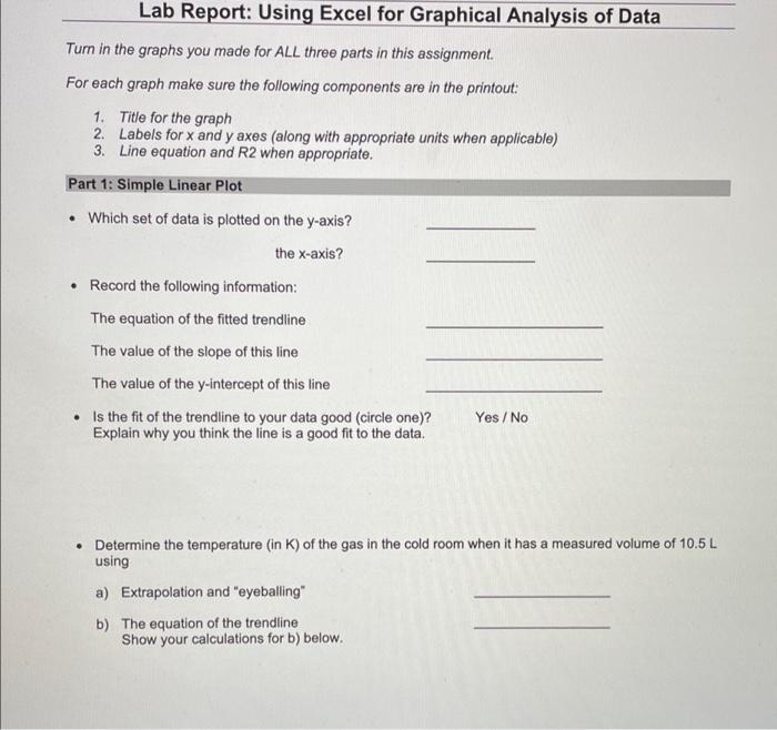 plz someone help anything will be appreciated Lab Report: Using Excel for