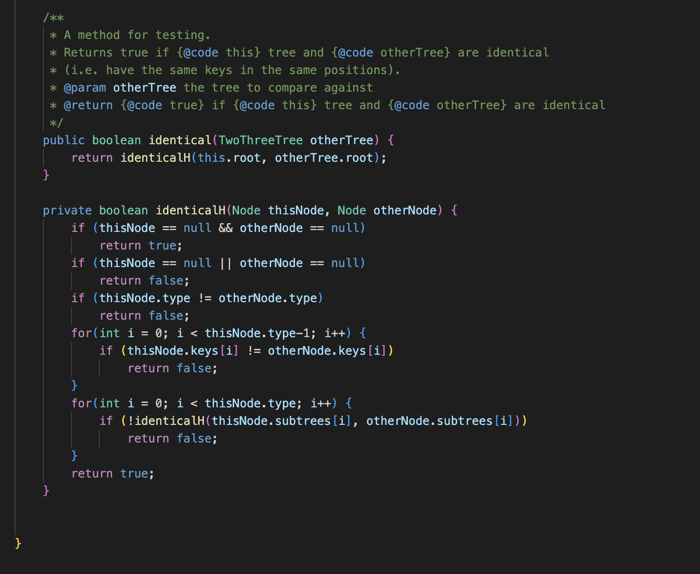 type; // the node type. Should be 2, 3, or 4private int[]