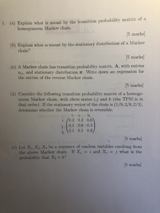 probability matrix O NIH NIH P = O 0 O (a) Mark