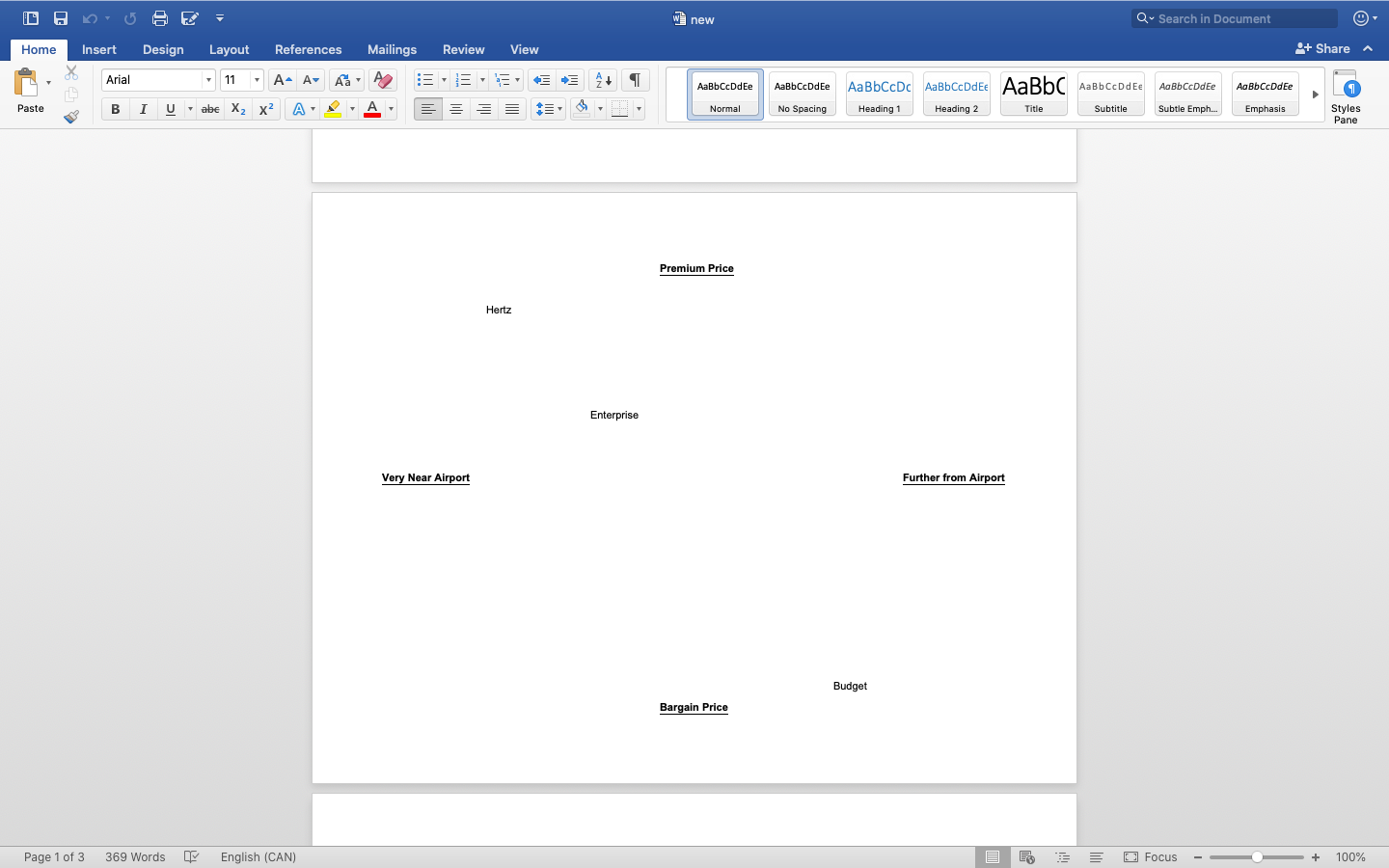 References Mailings Review View '+ Share Arial AaBbCcDdEe AaBbCcDdEe AaBbCcDc AaBbCcDdEE AaBbC