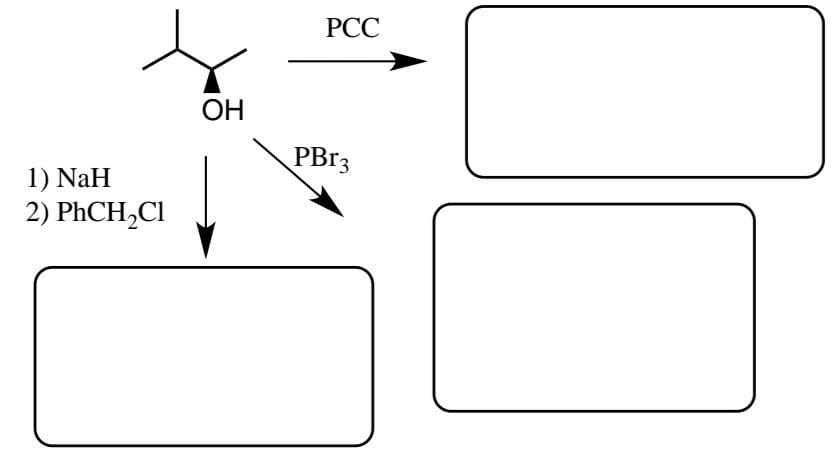 PCC . PBr3 1) NaH 2) PhCH,CI