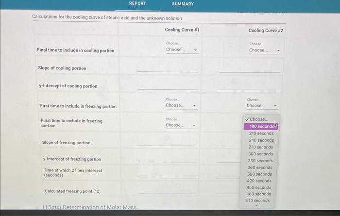 the liquid is turning to solid). You will need to generate a