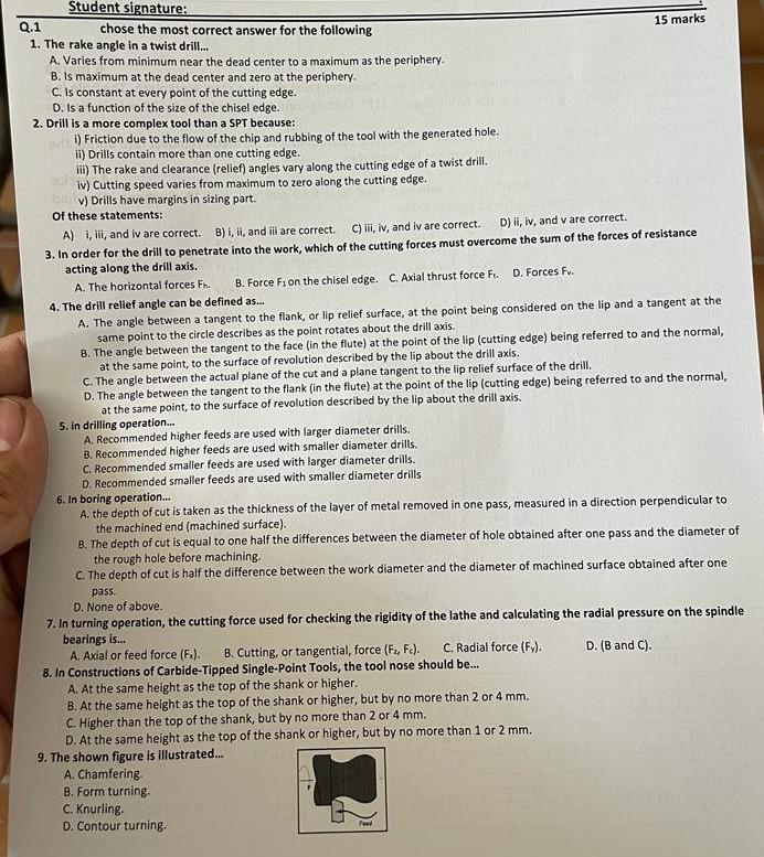  chose the most correct answer for the following 1. The rake