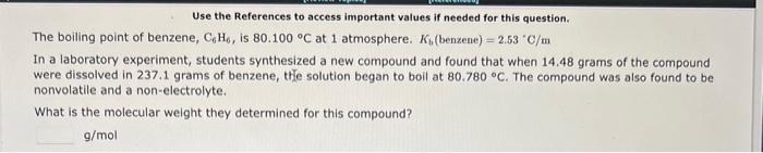  Use the References to access important values if needed for this