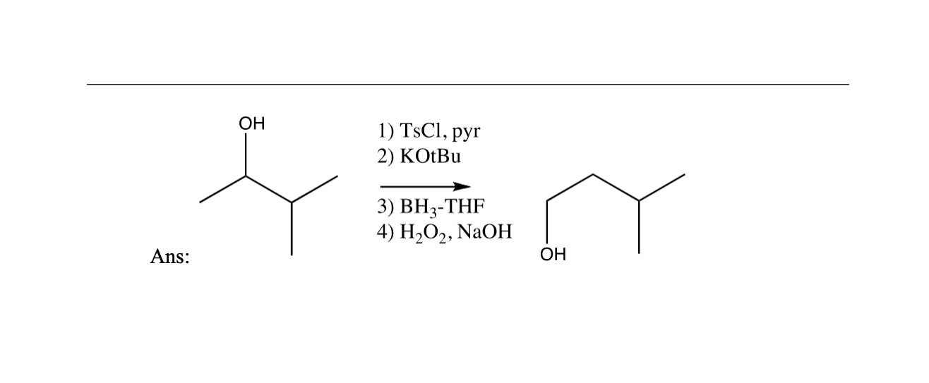 Need help explaining why these reagents were used. 1) TsCl, pyr 2)