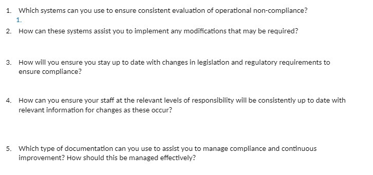 1. Which systems can you use to ensure consistent evaluation of