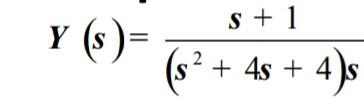 Solve this partial fraction for laplace transform s + 1 Y