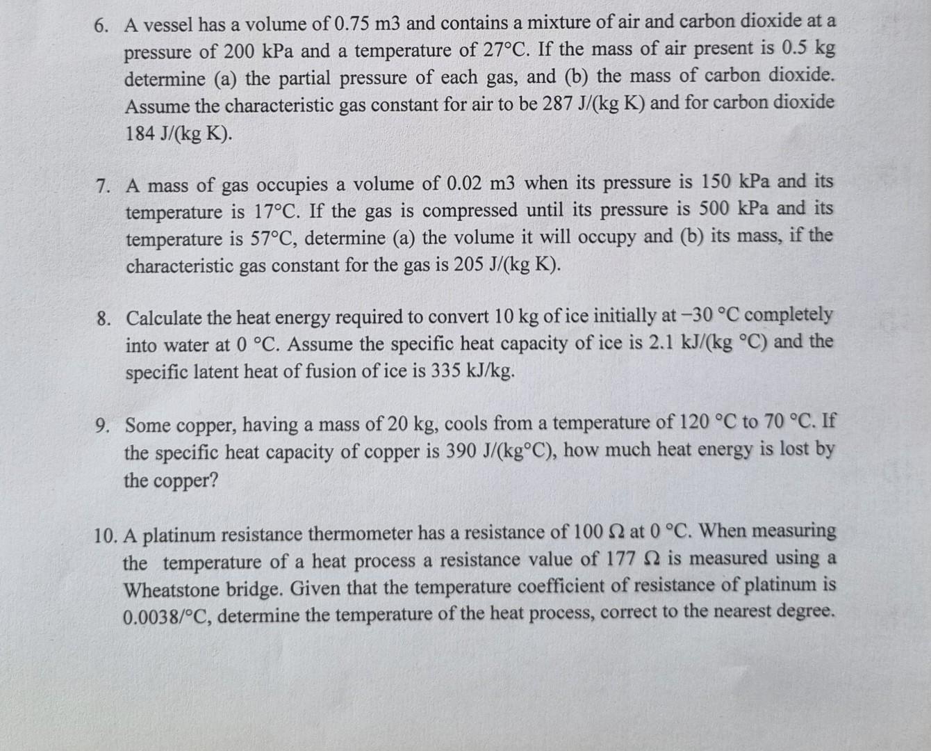  Could you please solve all five questions? 6. A vessel has