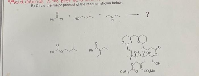 Please answer in full with step by step mechanism leading to major