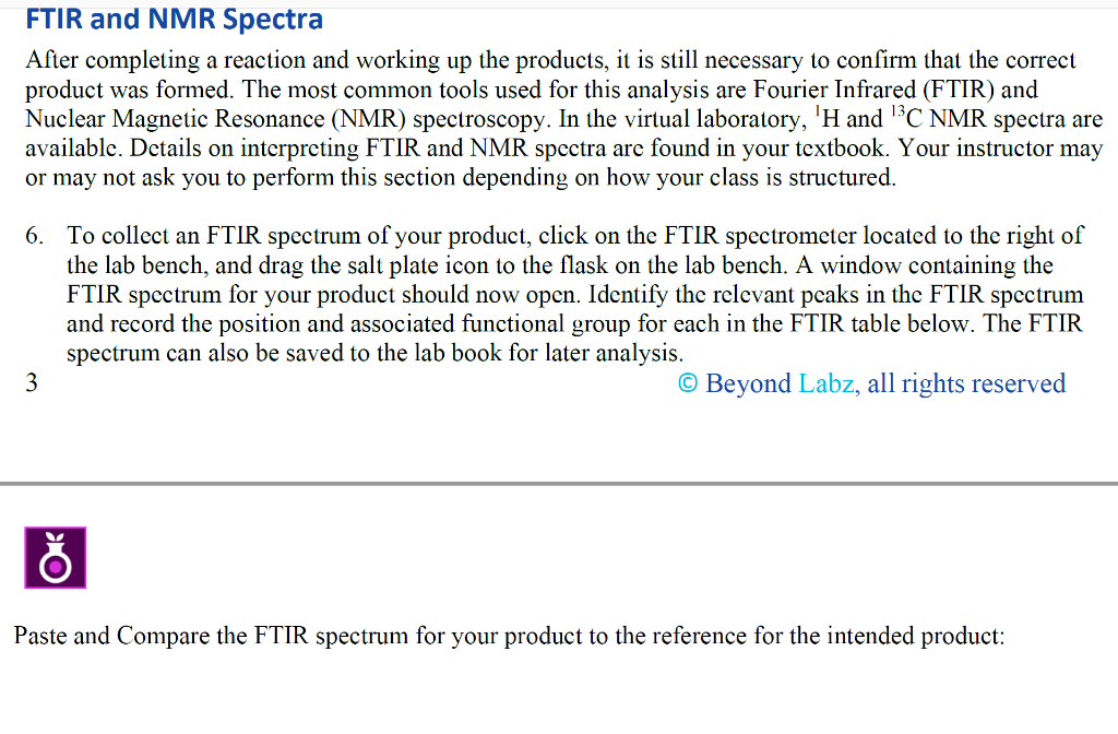 stereochemistry of the product. Synthesis Procedures 1. Start Virtual ChemLab Organic and