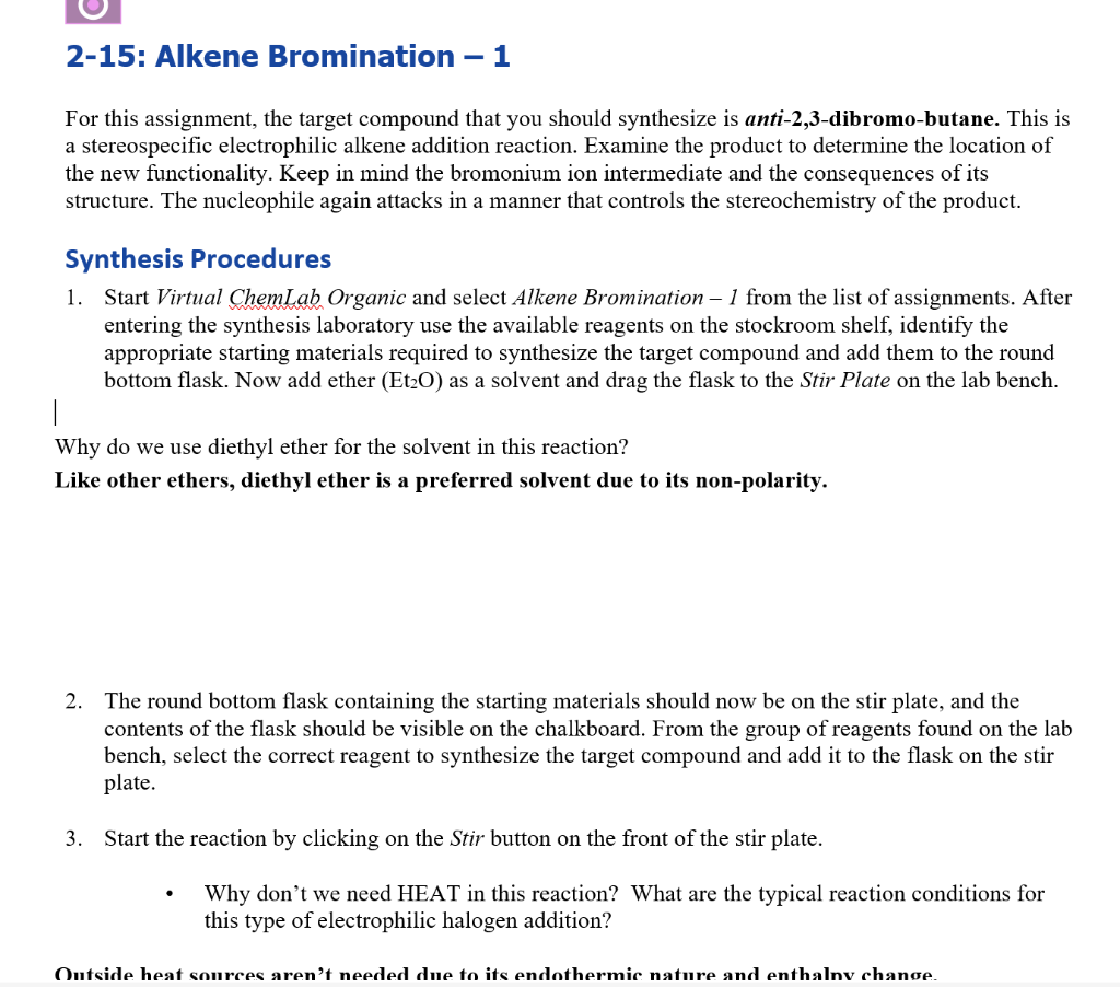 the synthesis laboratory use the available reagents on the stockroom shelf, identify