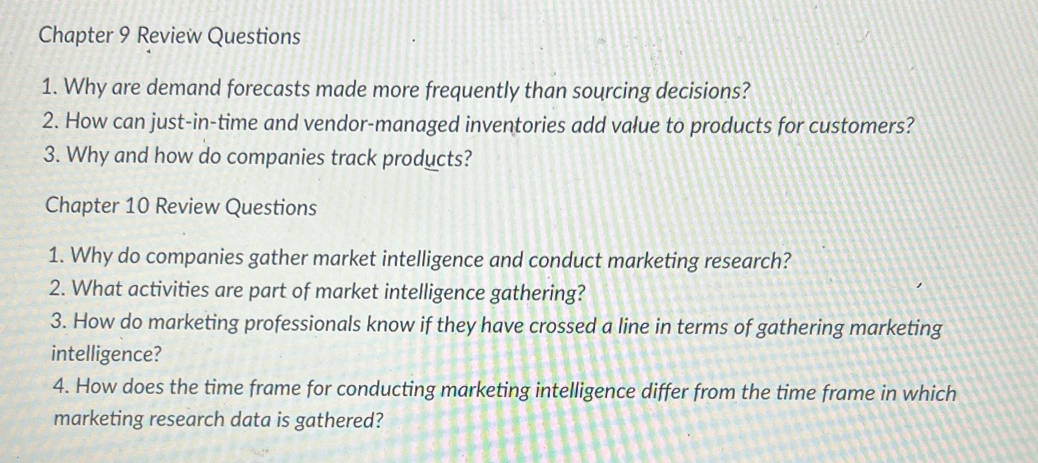 Answer each question with at least 200 characters Chapter 9 Review Questions