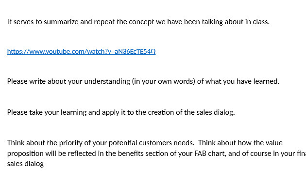  It serves to summarize and repeat the concept we have been