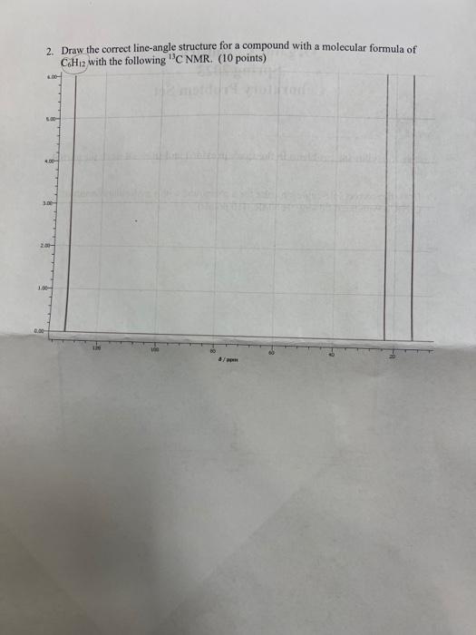  2. Draw the correct line-angle structure for a compound with a