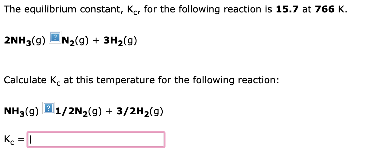 for the following reaction is 1.66102 at 668K. 2HI(g)?H2(g)+I2(g) Calculate Kc at