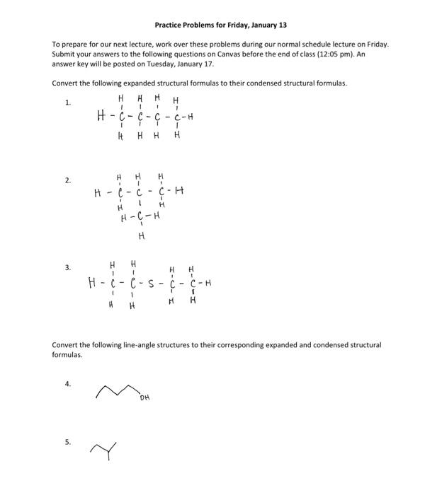  To prepare for our next lecture, work over these problems during